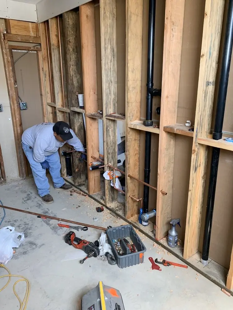 Commercial rough-in plumbing for Gas Line Repair in Whittier